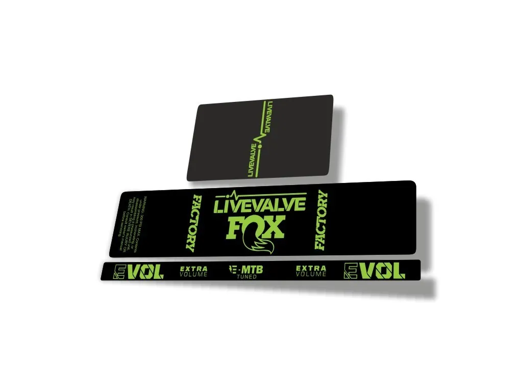 Fox 2022 Live Valve MTB Rear Shock Suspension Sticker Decal Green - 1