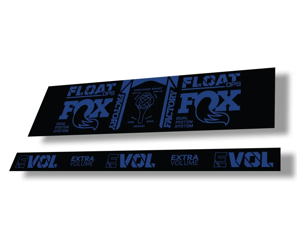 FOX Float DPS 2021 Rear Shock Suspension Factory Sticker Adhesive Decal D. Blue - 1