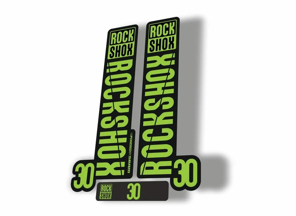 Rock Shox 30 2018 Fork Decal Mountain Bike Cycling Sticker Adhesive Green - 1
