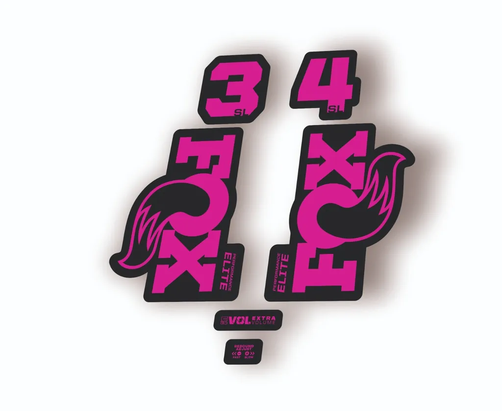 FOX 34 SL Elite Performance 2026 Fork Factory Decal Sticker Adhesive Pink - 1