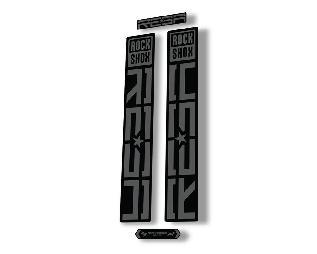 Rock Shox REBA 2021 Fork Decal Mountain Bike Sticker Adhesive Set Gray - 1