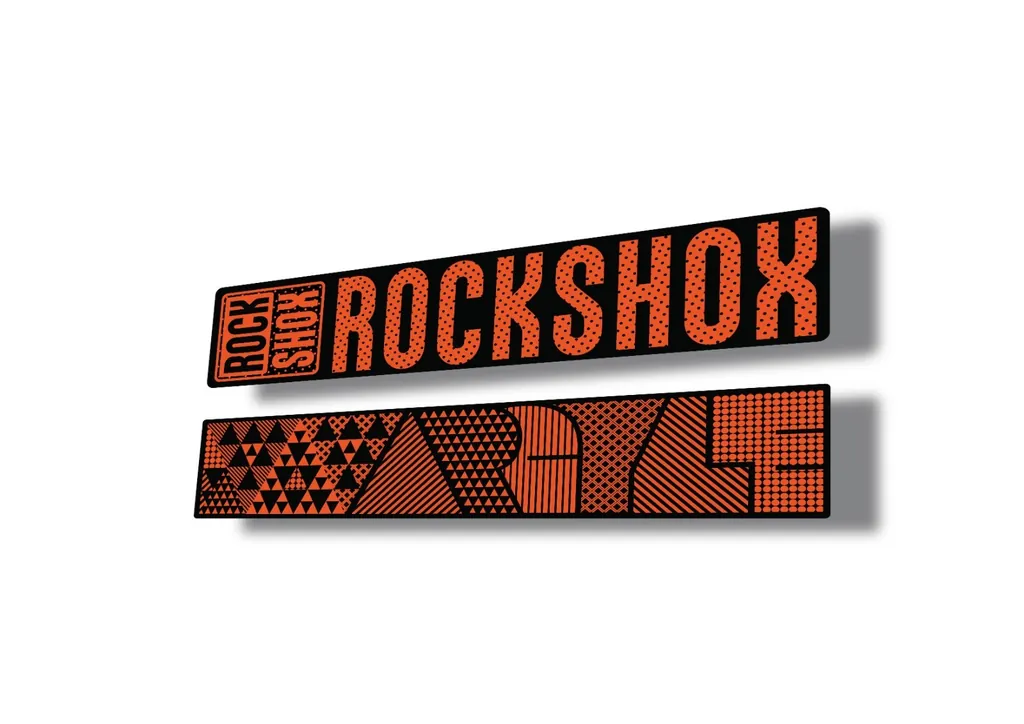 Rock Shox ARGYLE 2017 Fork Decal Mountain Bike Cycling Sticker Orange - 1