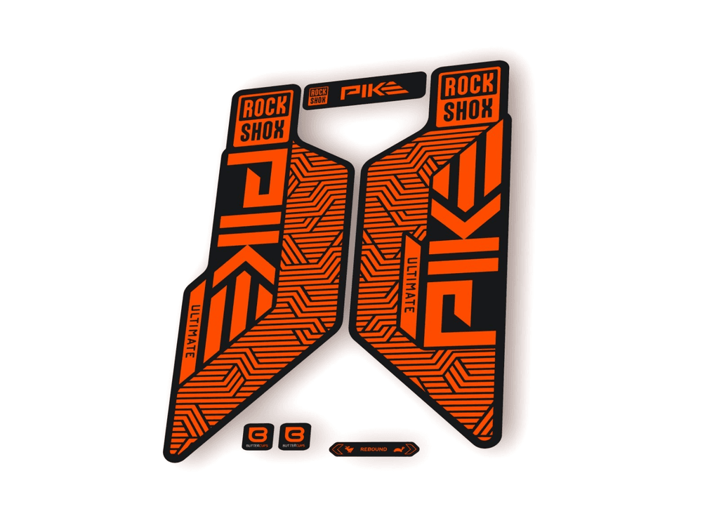 Rock Shox PIKE ULTIMATE 2025 Flight Attendant Bike Cycling Decal Sticker Orange - 1