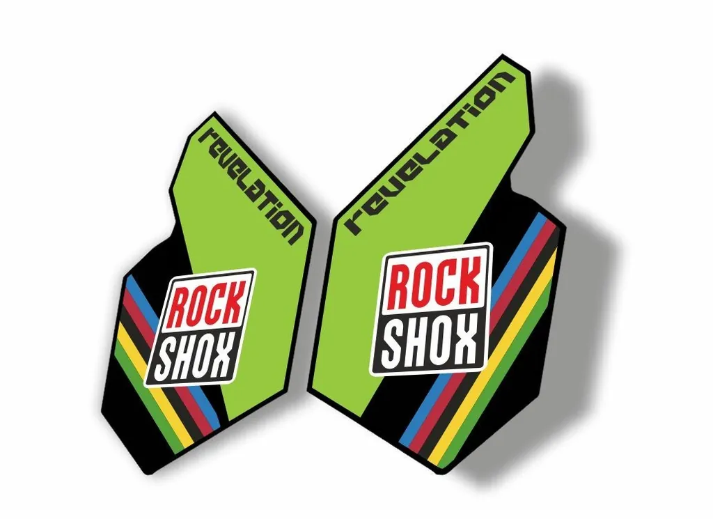 Rock Shox REVELATION 2012 Mountain Bike Cycling Decal Sticker Adhesive UCI Green - 1