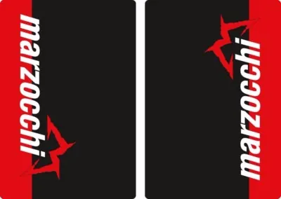 Marzocchi Suspension Bike Upper Fork Decal Sticker Graphic Set Adhesive Red - 1