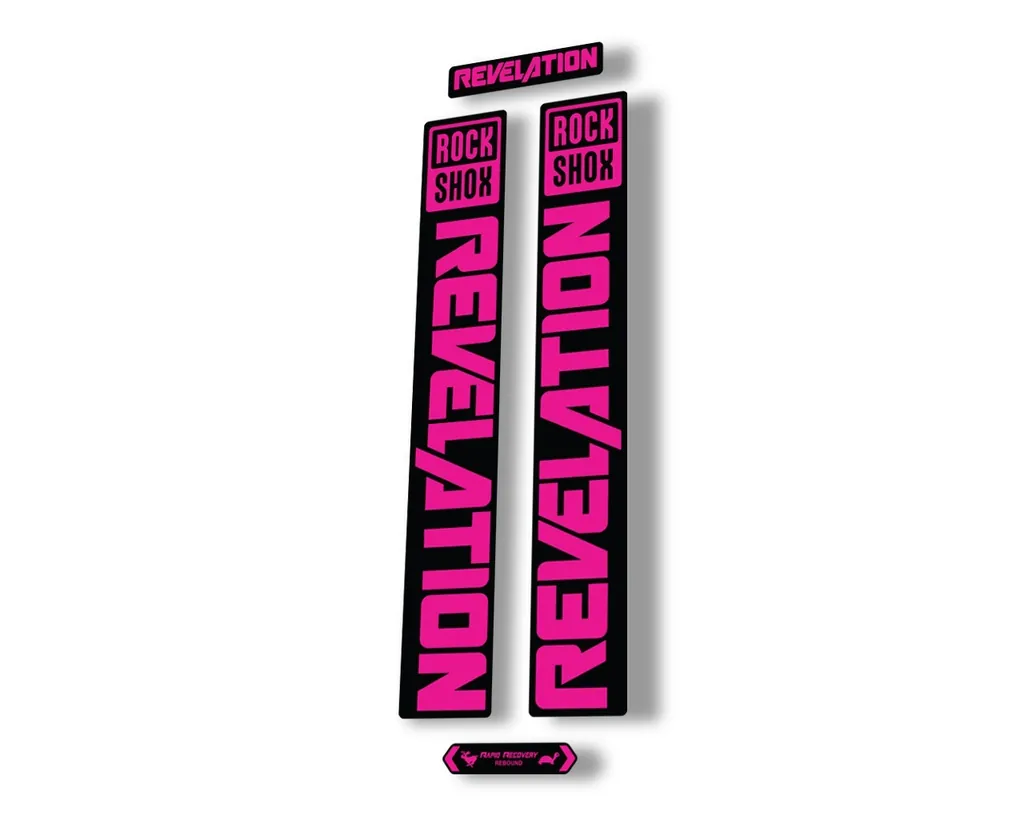 Rock Shox REVELATION 2021 Fork Decal Mountain Bike Sticker Adhesive Pink - 1