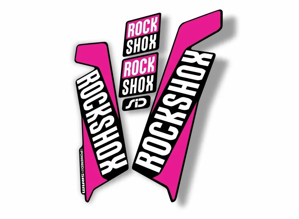 Rock Shox SID 2016-17 Mountain Bike Cycling Fork Decal Sticker Adhesive Pink - 1