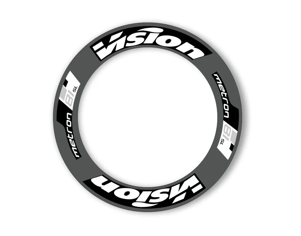 Vision Metron 2019 M81 81 88 Road Bike Wheel Decal Sticker Adhesive Set White - 1