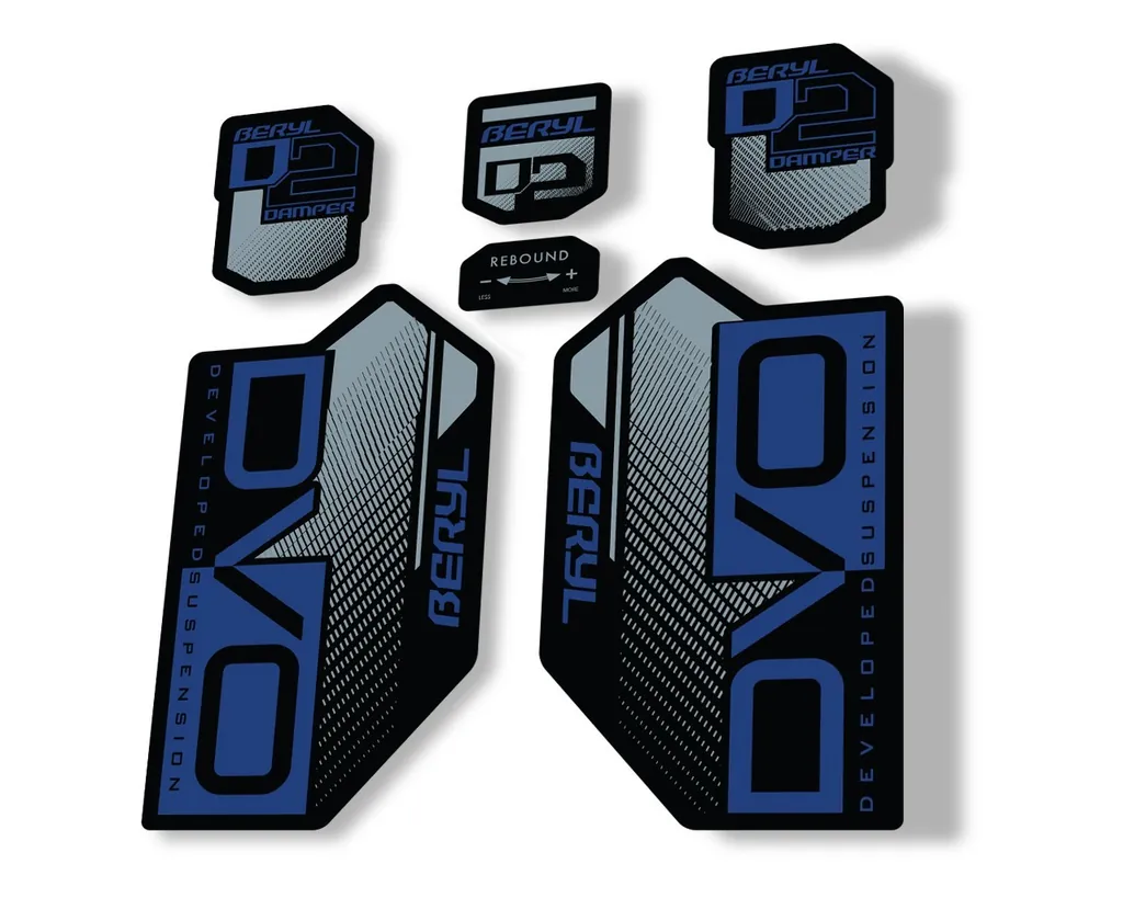 DVO Beryl D2 2019 Fork Suspension Sticker Factory Decal Adhesive Dark Blue - 1