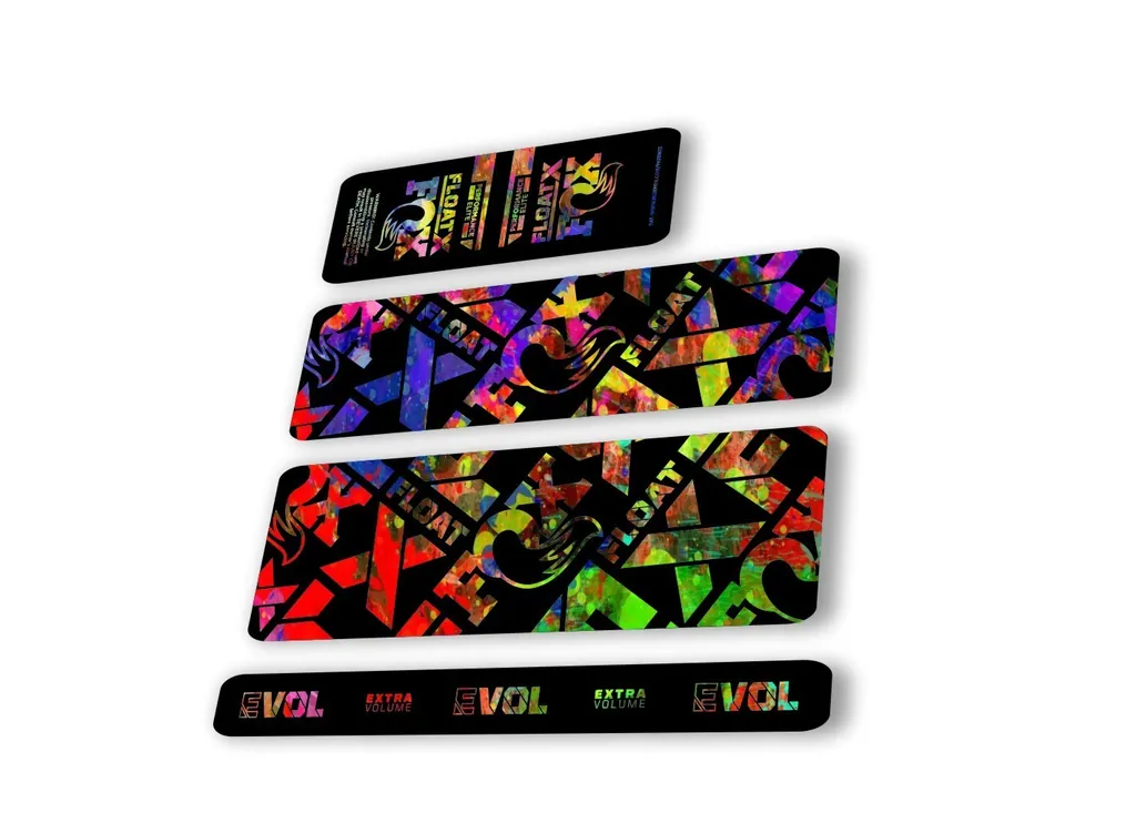 Fox 2022 Float X Performance Elite Rear Shock Suspension Sticker Decal Oil Slick - 1