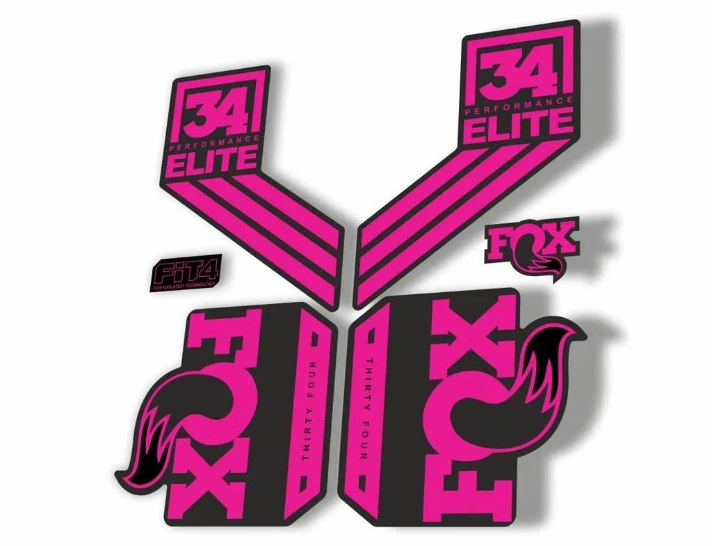 FOX 34 Elite Performance 2017-18 Fork Suspension Factory Decal Sticker Pink - 1