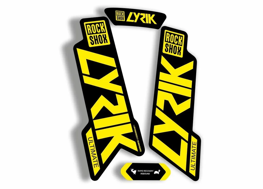 Rock Shox Lyrik Ultimate 2020 Fork Decal Bike Cycling Sticker Yellow - 1