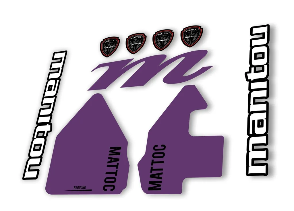 Manitou Mattoc 2017 Fork Suspension Decal Kit Sticker Set Purple - 1