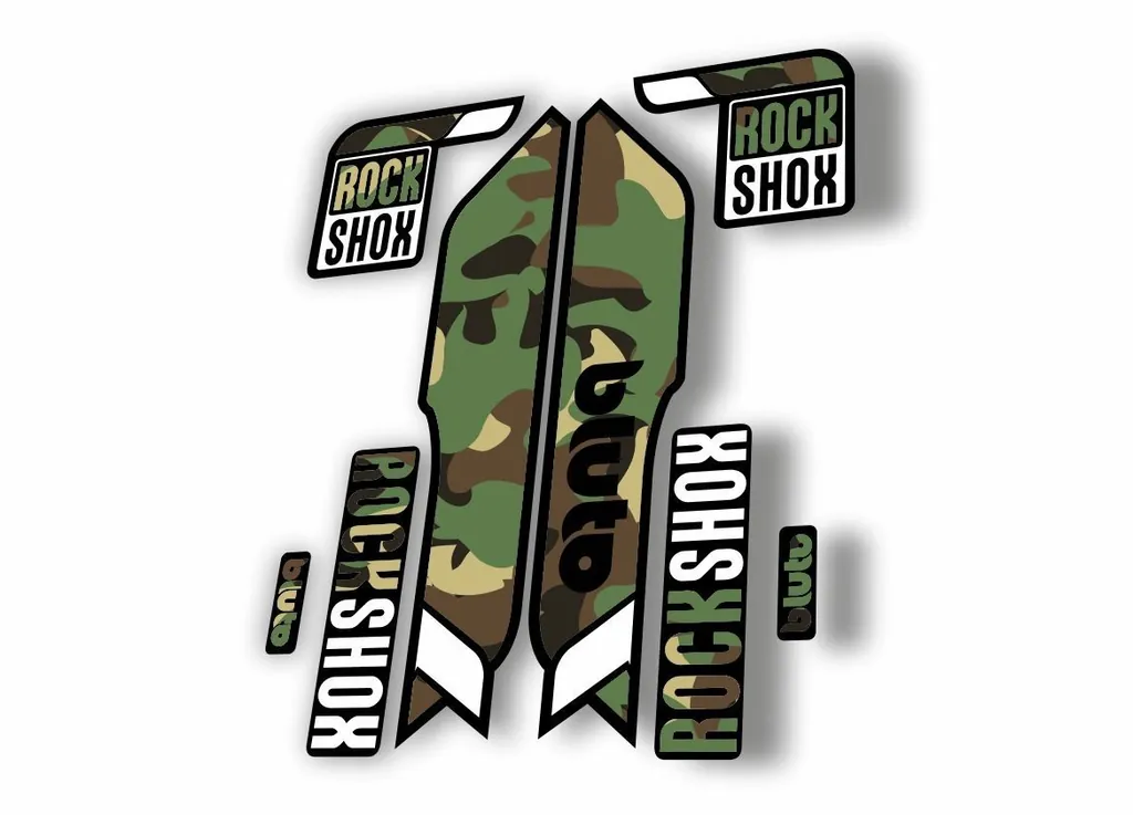 Rock Shox BLUTO 2016-17 Mountain Bike Cycling Fork Decal Sticker Camo - 1