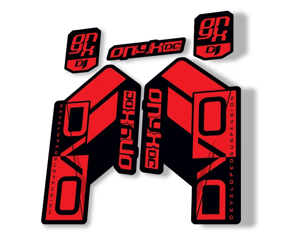 DVO Onyx DC D1 2019 Fork Suspension Sticker Factory Decal Adhesive Red - 1