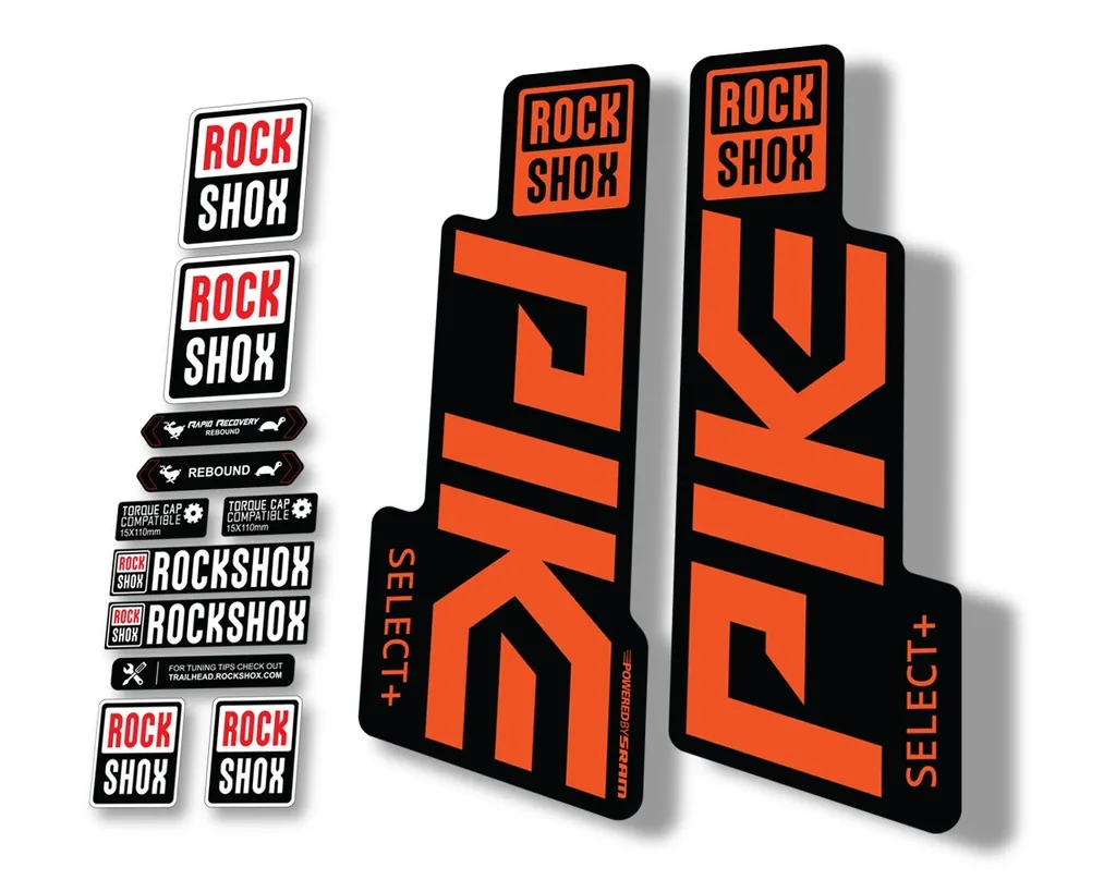 Rock Shox PIKE 2020 Select Plus (+) Mountain Bike Cycling Decal Sticker Orange - 1