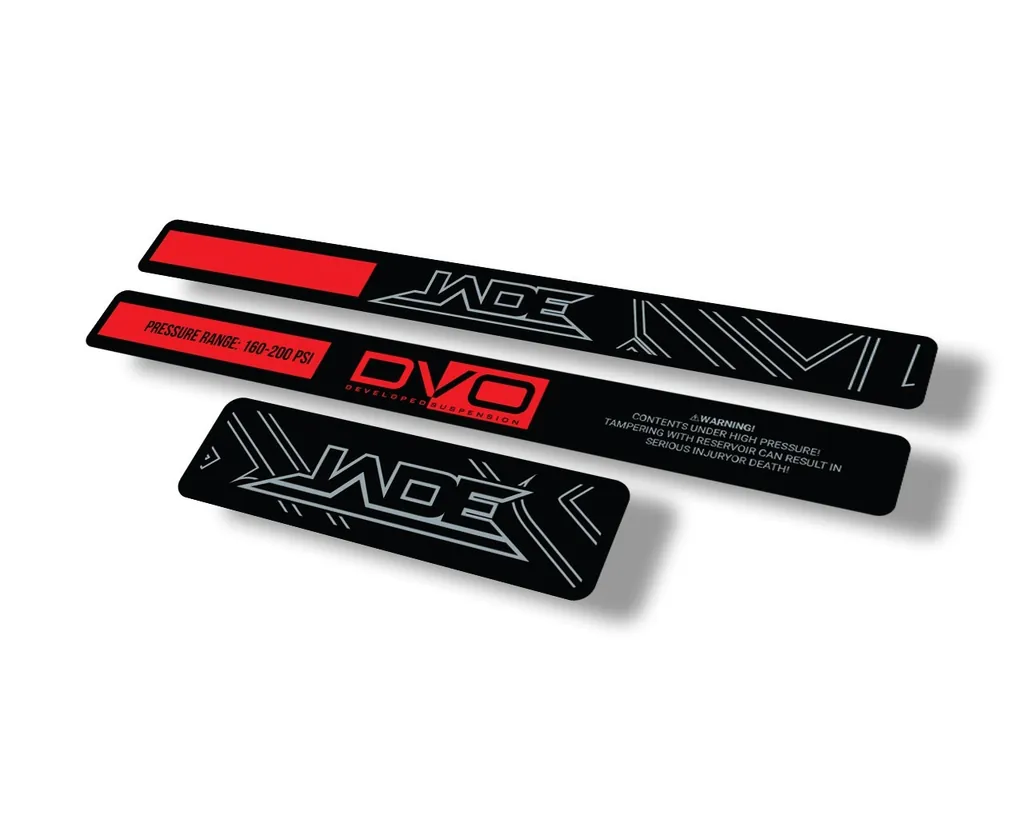 DVO Jade Coil 2020 Rear Shock Suspension Sticker Factory Decal Adhesive Red - 1