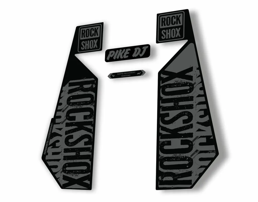 Rock Shox PIKE DJ 2017 Fork Decal Mountain Bike Cycling Sticker Adhesive Gray - 1