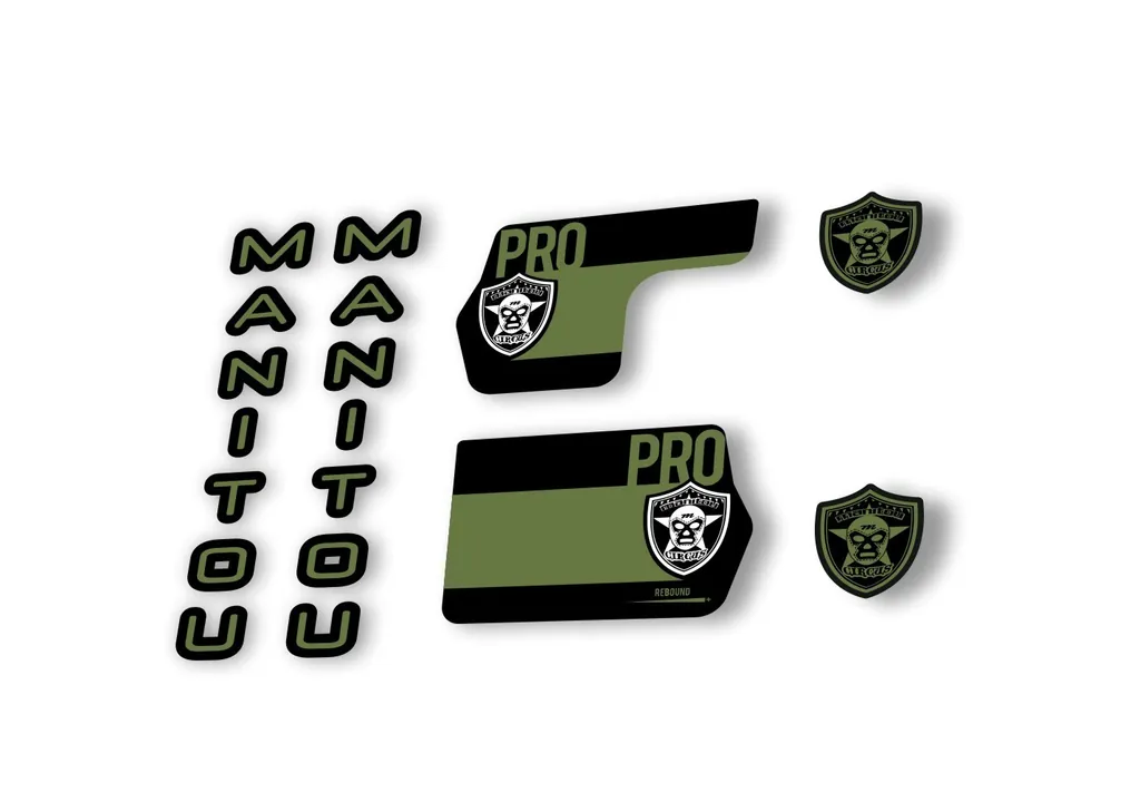 Manitou Circus Pro 2020 Fork Suspension Decal Kit Sticker Set Olive - 1