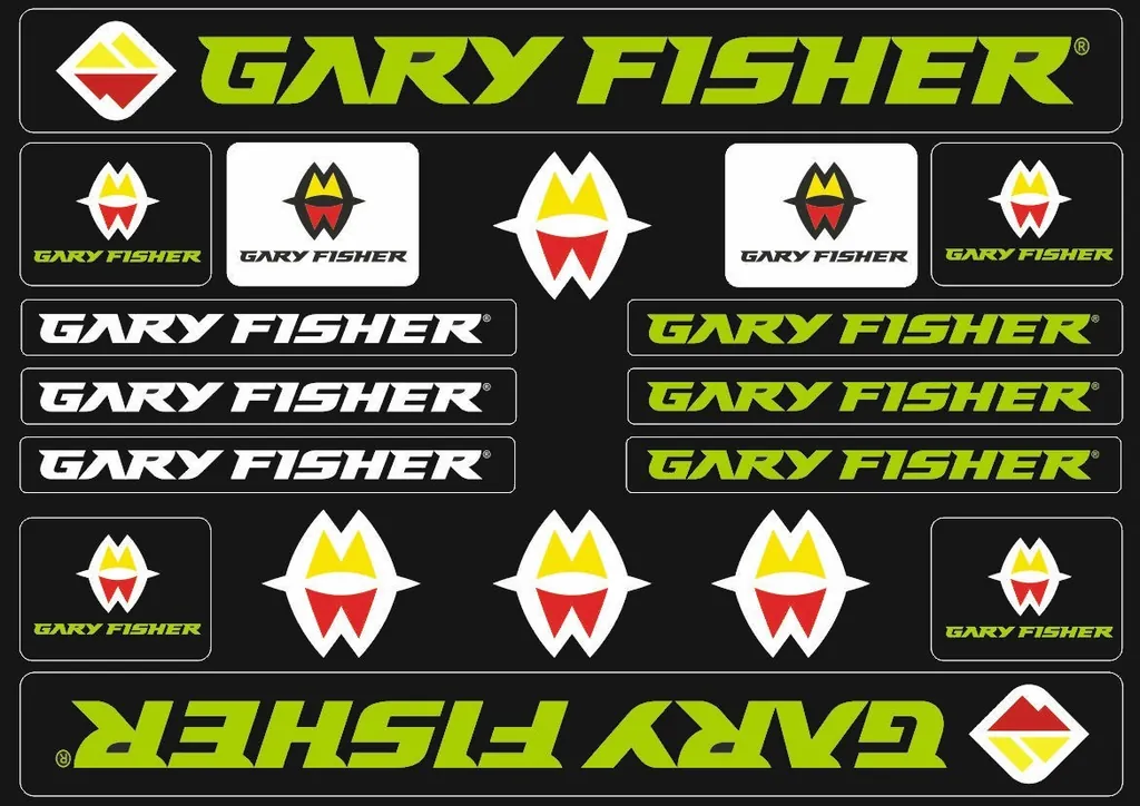 Bicycle Vinyl Frame Stickers – Compatible with GARY FISHER Bikes – Green - 1