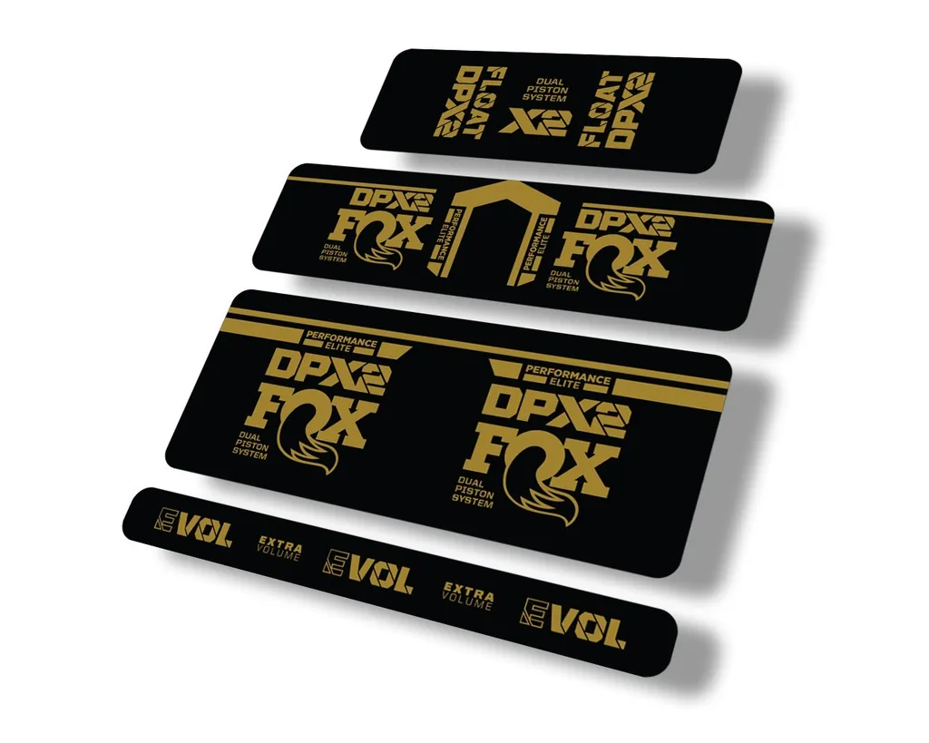 FOX Float DPX2 Performance Elite 2021 Rear Shock Suspension Sticker Decal Gold - 1