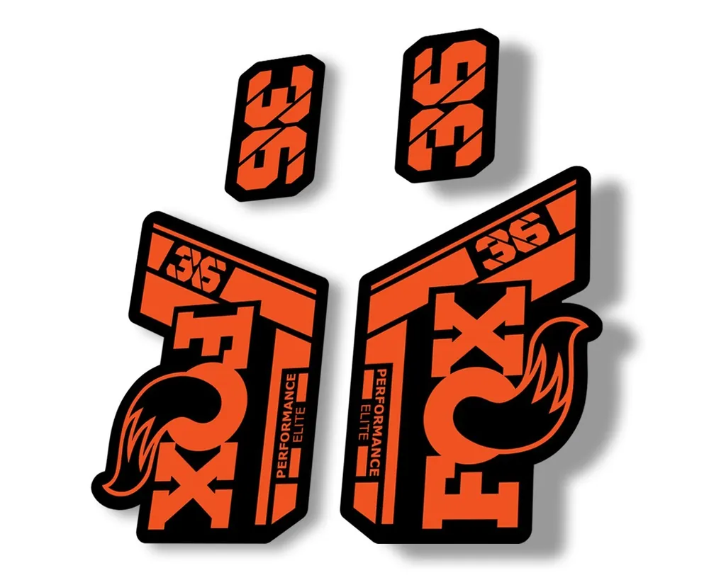 FOX 36 Performance Elite 2021 Forks Suspension Factory Decal Sticker Orange - 1