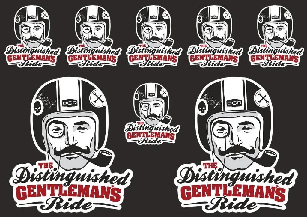 Distinguished GENTLEMANS Ride Decal Sheet Sticker Graphic Set Logo Adhesive 8 Pc - 1