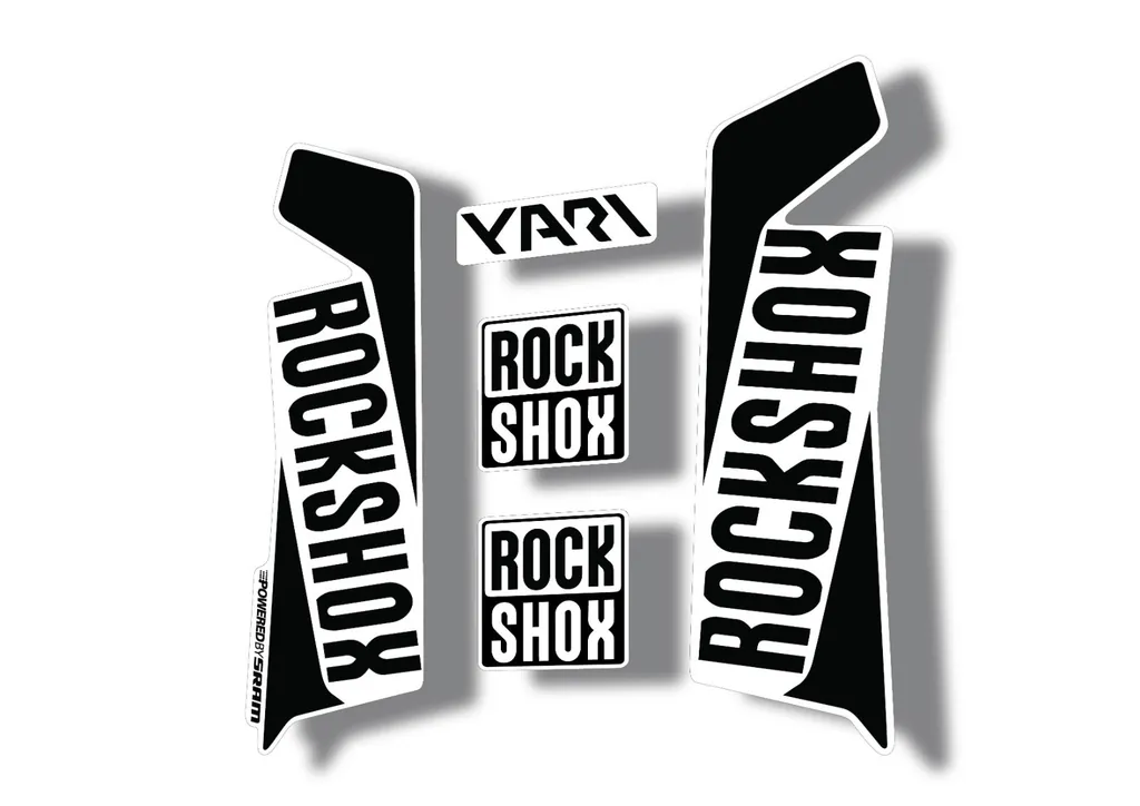 Rock Shox YARI 2017 Fork Decal Mountain Bike Cycling Sticker Adhesive White - 1