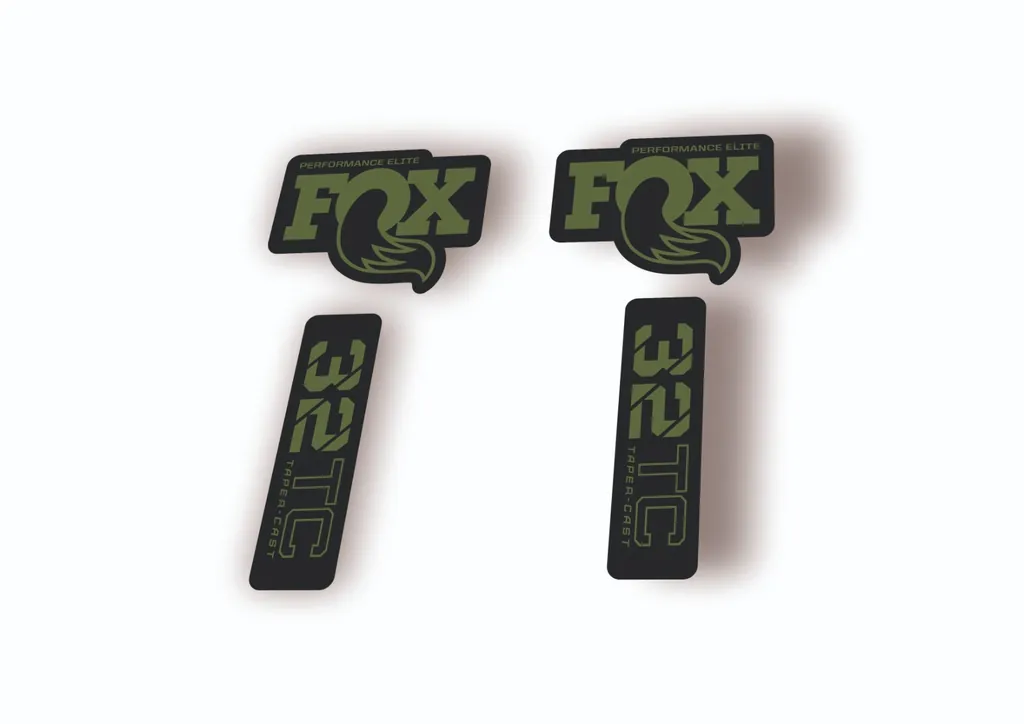 FOX 32 Taper Cast Elite 2024 Fork Suspension Factory Decal Sticker Adhesiv Olive - 1