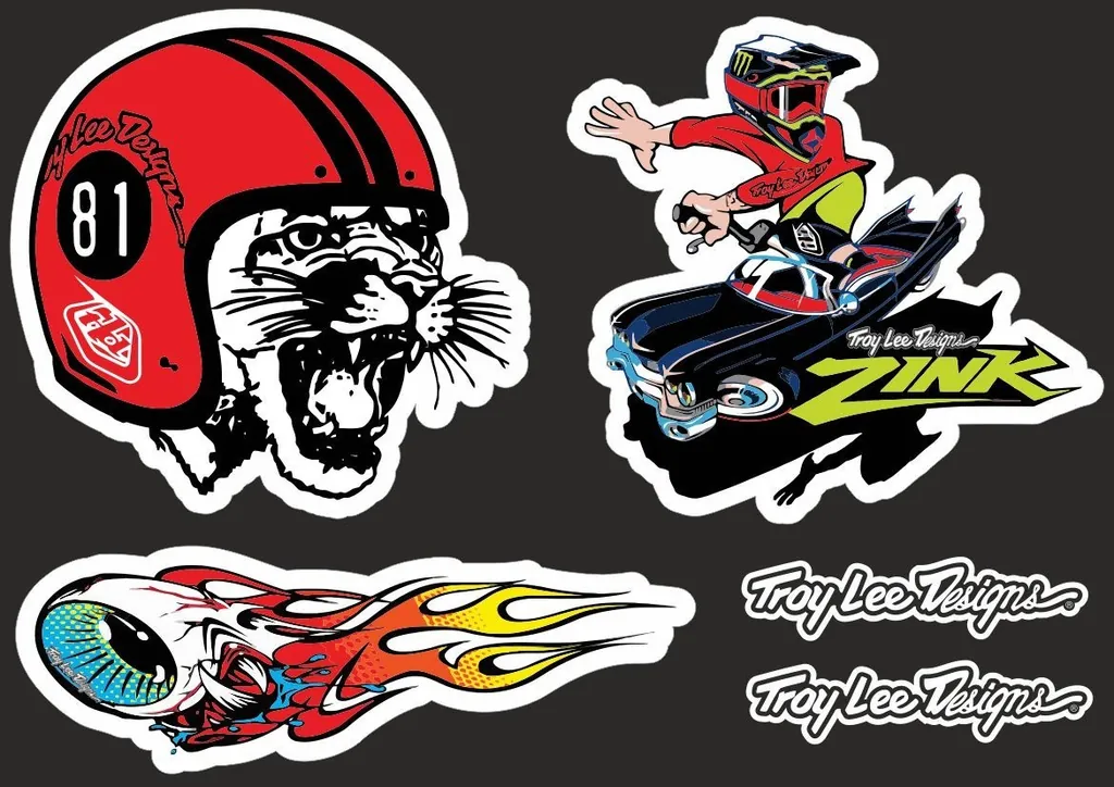 Troy Lee Designs Bike Bicycle Frame Decal Sticker Graphic Adhesive Set Vinyl #18 - 1