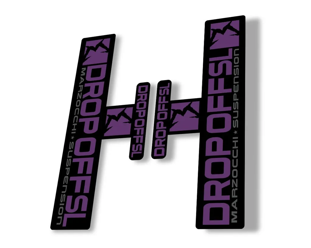 Marzocchi Drop Off SL Suspension Sticker Decal Kit Adhesive Purple - 1