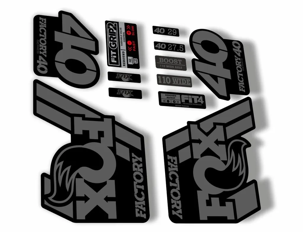 FOX 40 Float 2018-19 Forks Suspension Factory Decals Sticker Adhesive Gray - 1