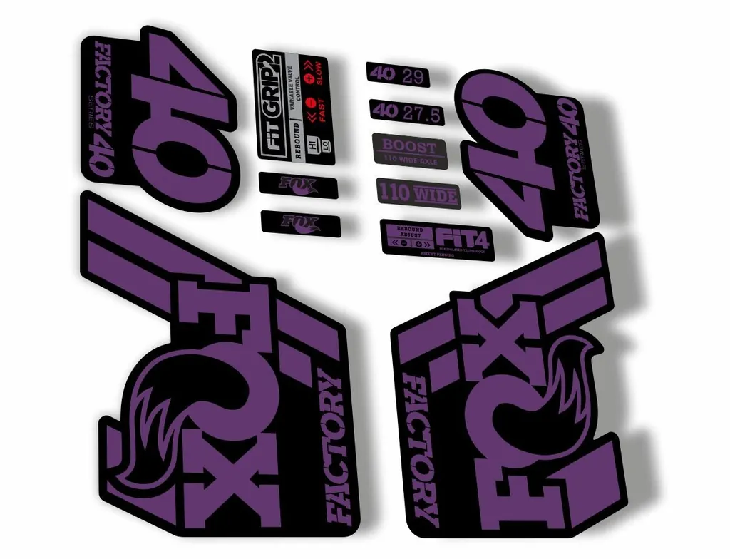 FOX 40 Float 2018-19 Forks Suspension Factory Decals Sticker Adhesive Purple - 1