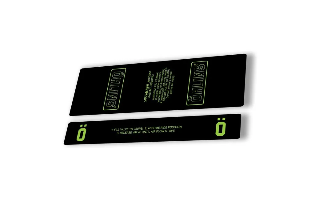 Ohlins STX22 Rear Shock Decal Mountain Bike Cycling Sticker Adhesive Green - 1