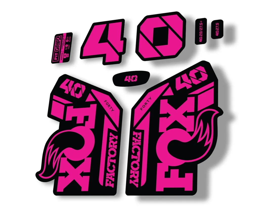 FOX 40 2021 Factory Forks Suspension Decals Sticker Set Adhesive Pink - 1