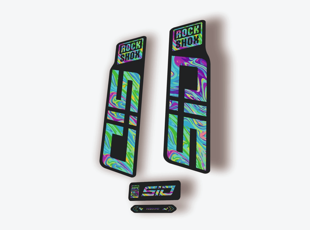 Rock Shox SID 2024 Fork Decal Mountain Bike Cycling Sticker Kit Oil Slick 1 - 1