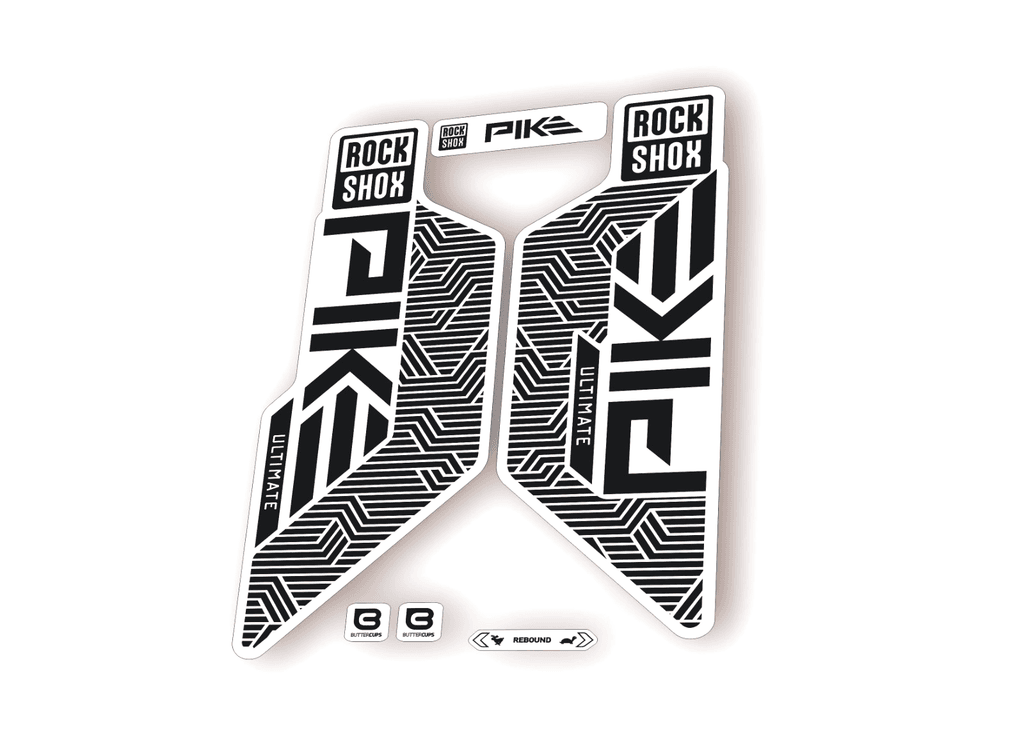 Rock Shox PIKE ULTIMATE 2025 Flight Attendant Bike Cycling Decal Sticker Black - 1