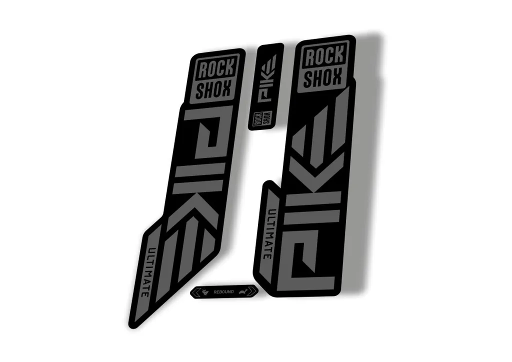Rock Shox PIKE ULTIMATE 2023 Mountain Bike Cycling Decal Sticker Adhesive Gray - 1
