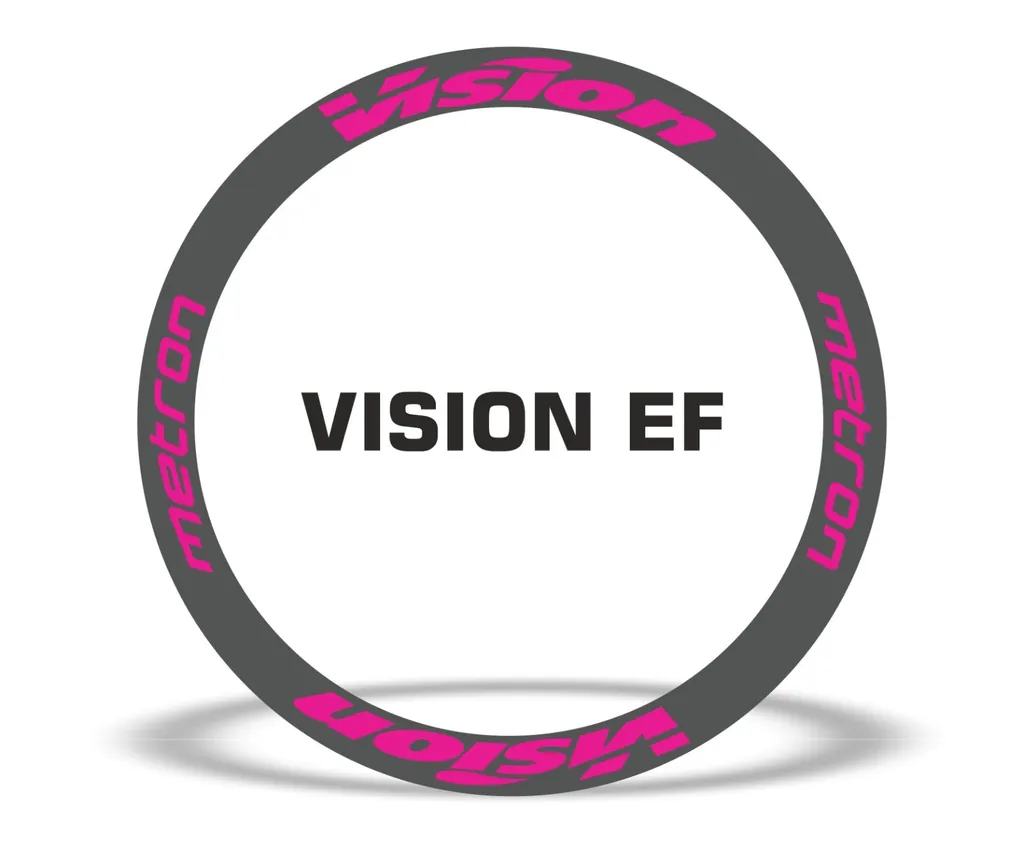 Vision Metron EF Road Bike Rim Decal Wheel Sticker Set Adhesive Pink - 1