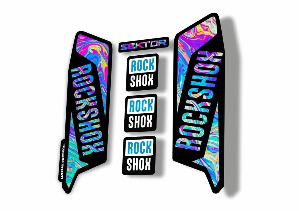 Rock Shox SEKTOR 2016 Fork Decal Mountain Bike Cycling Sticker Oil Slick 1 - 1