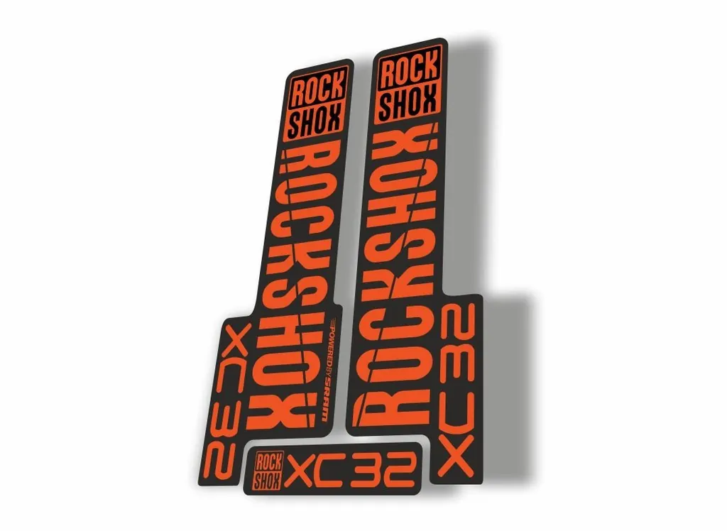 Rock Shox XC32 2018 Fork Decal Mountain Bike Cycling Sticker Adhesive Orange - 1