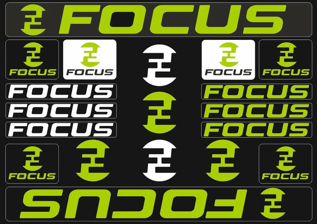 Bicycle Vinyl Frame Stickers – Compatible with FOCUS Bikes – Green - 1