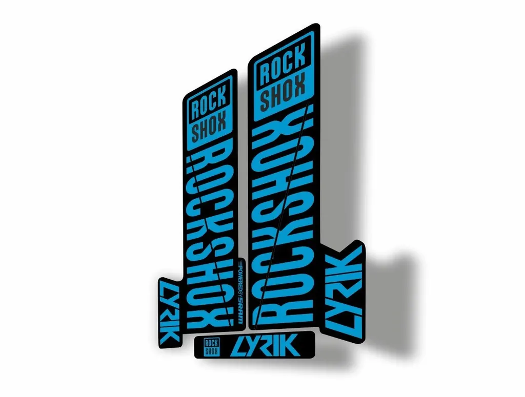 Rock Shox LYRIK 2018 Mountain Bike Cycling Decal Kit Sticker Adhesive Blue - 1