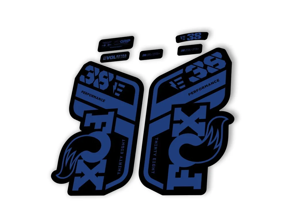 FOX 38 Performance E Bike 2021 Forks Suspension Factory Decal Sticker Dark Blue - 1