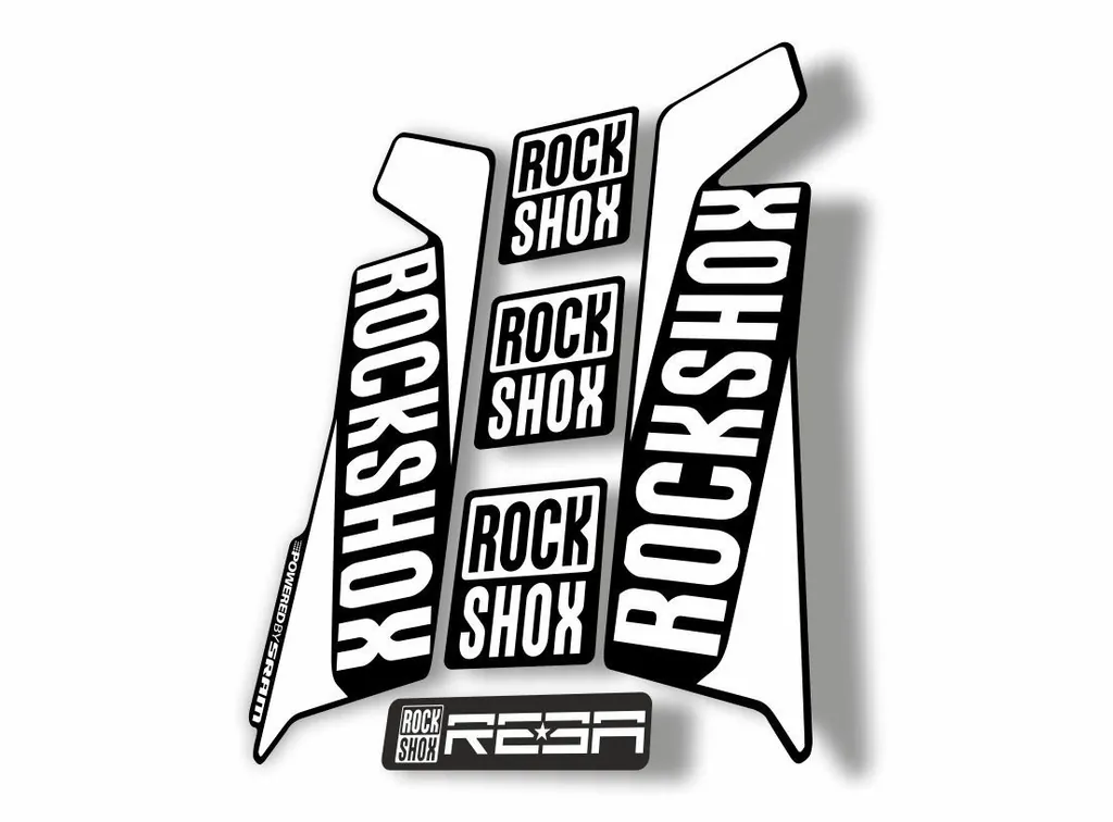 Rock Shox REBA 2016 Fork Decal Mountain Bike Cycling Sticker Adhesive White - 1