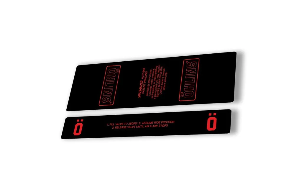 Ohlins STX22 Rear Shock Decal Mountain Bike Cycling Sticker Adhesive Red - 1