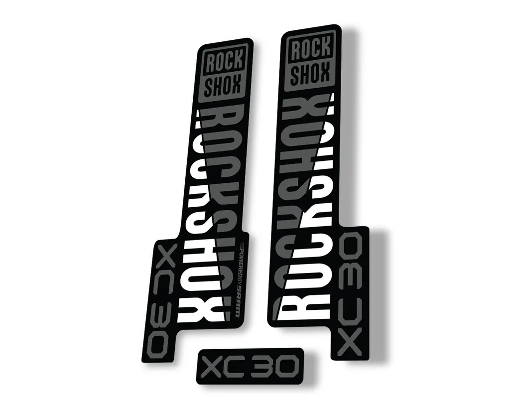 Rock Shox XC 30 2020 Fork Decal Mountain Bike Cycling Sticker Adhesive Gray - 1