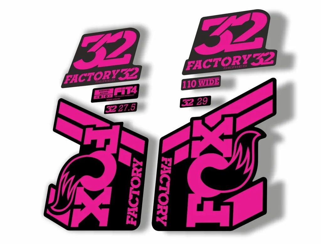 FOX 32 Float 2018-19 Forks Suspension Factory Decals Stickers Adhesive Pink - 1