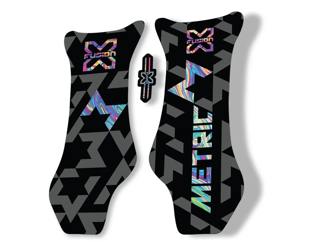 X Fusion Metric 2018 Front Shock Suspension Sticker Factory Decal Oil Slick 1 - 1