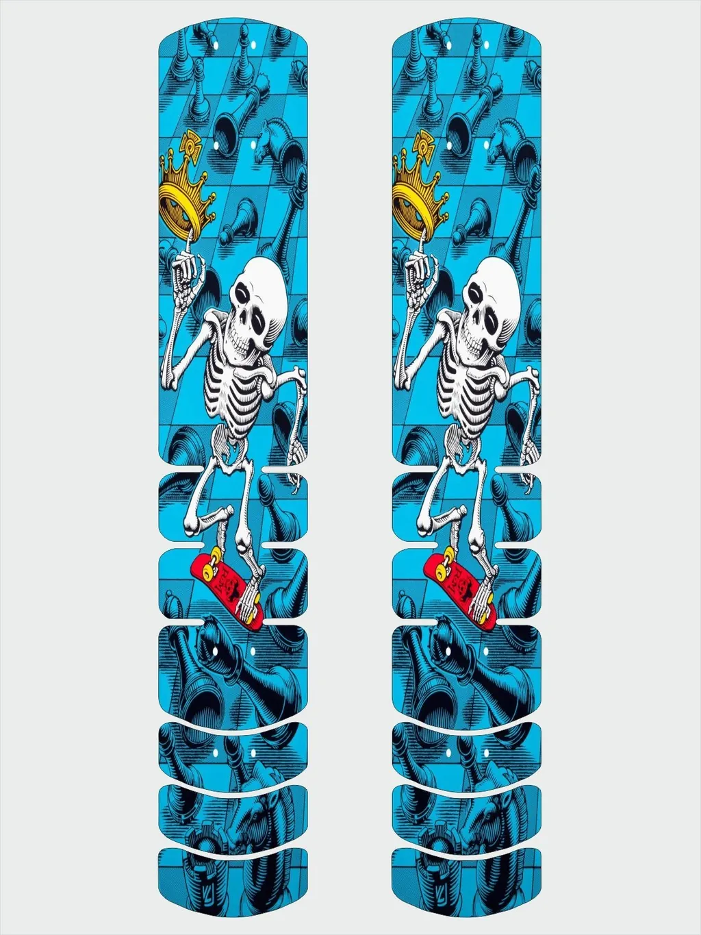 Frame Protector Illustrated Adhesive Sticker Large Bicycle Skeleton Theme - 1